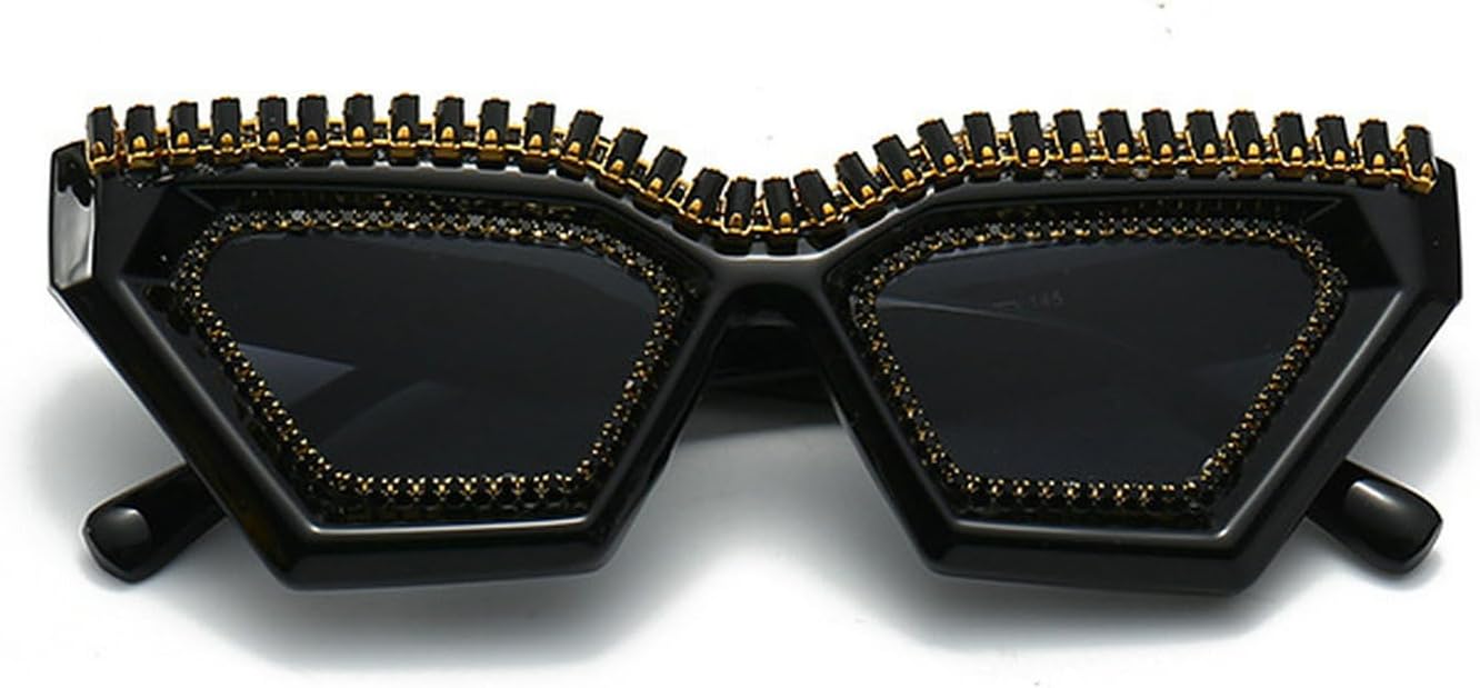 

Laureles Модные солнцезащитные очки с кристаллами в стиле «кошка» Y2K для женщин, винтажные, красно-черные, с градиентом, квадратные, для мужчин, в стиле хип-хоп, Black-black