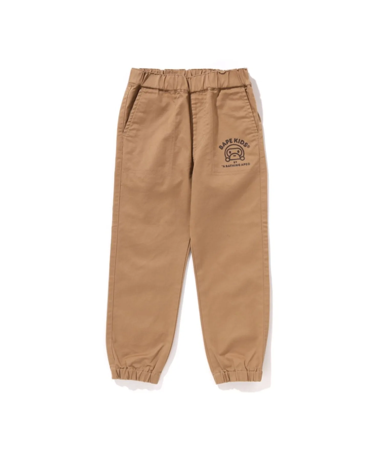 Детские спортивные штаны с принтом BABY MILO A BATHING APE бежевые
