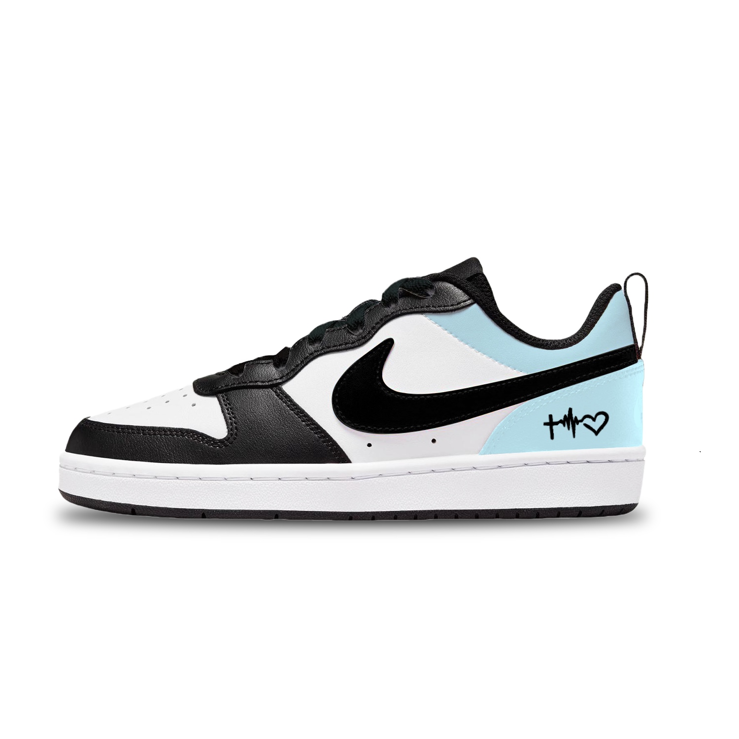 

Кроссовки для скейтбординга Court Borough Abrasion Resistant Breathable Low top Kids' Unisex Nike, светло-голубой