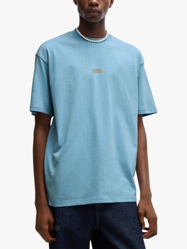 

Футболка с графическим рисунком boss nalono на спине HUGO BOSS, цвет Light Pastel Blue