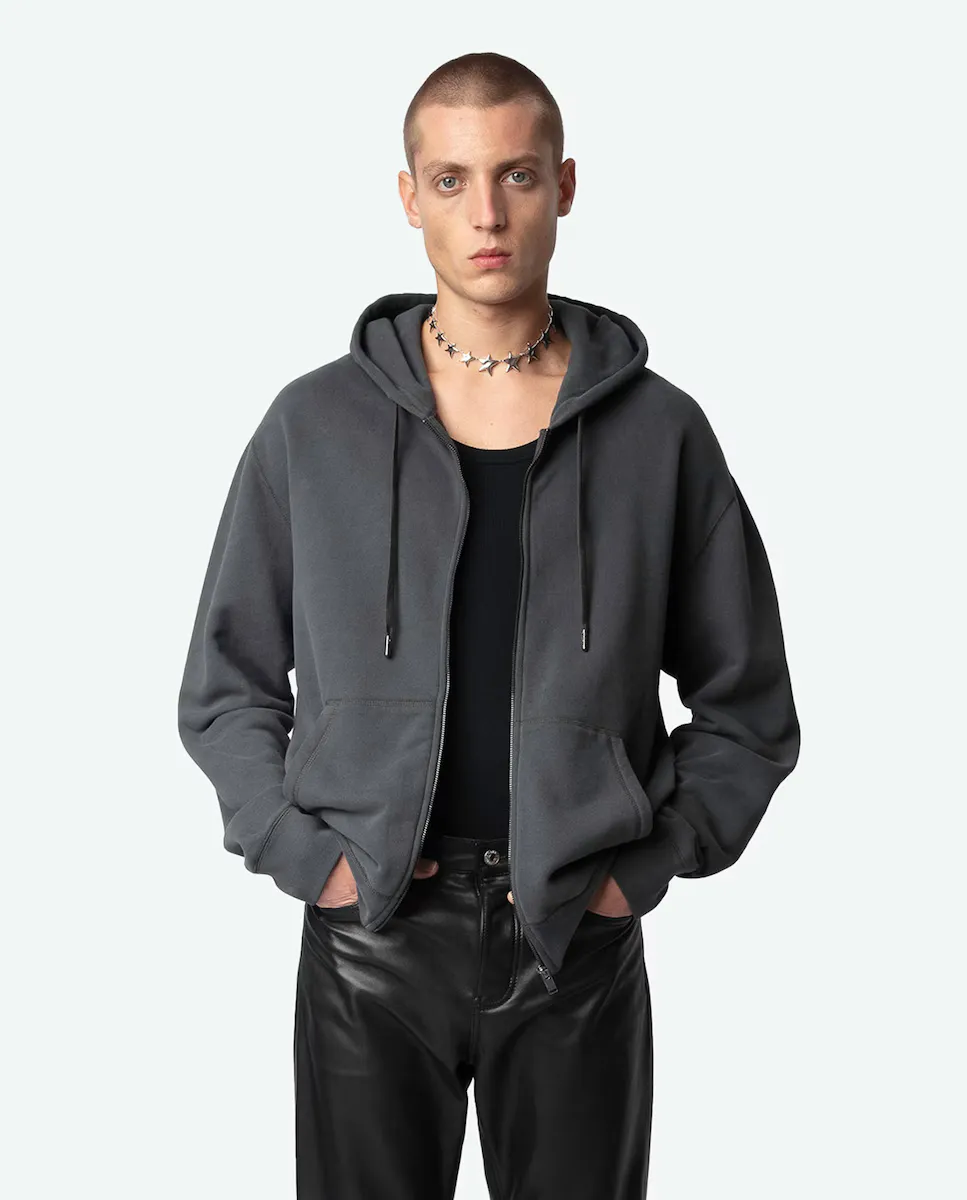 

Мужская толстовка Sacha с молнией и капюшоном Zadig & Voltaire, темно-серый