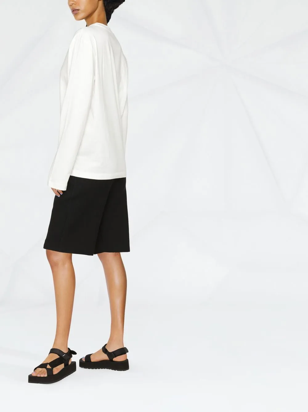 Комплект из трех топов с длинными рукавами JIL SANDER, белый — фото 4