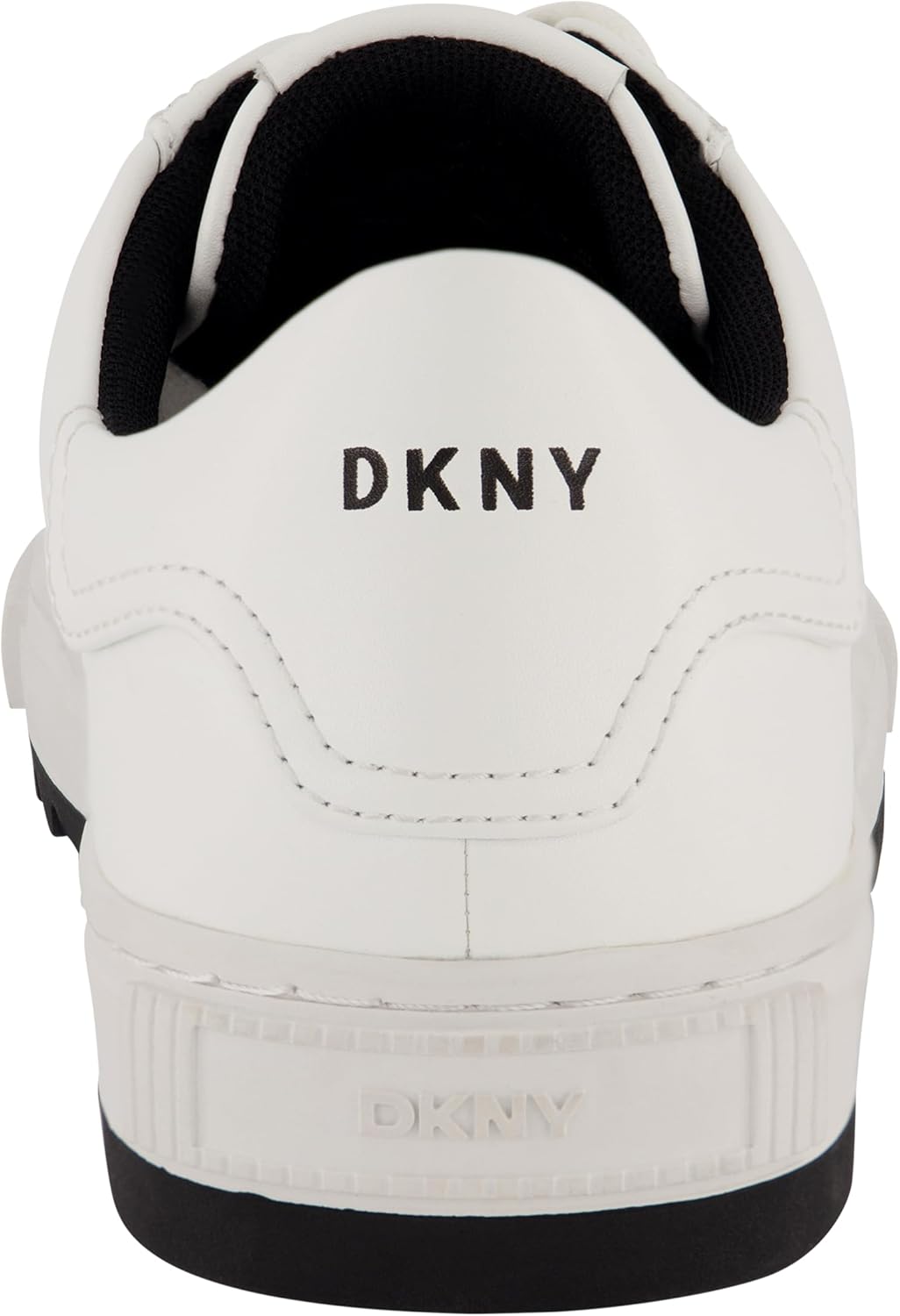 Мужские кроссовки DKNY с двухцветной зубчатой подошвой, круглым носком и шнуровкой, белый — фото 2