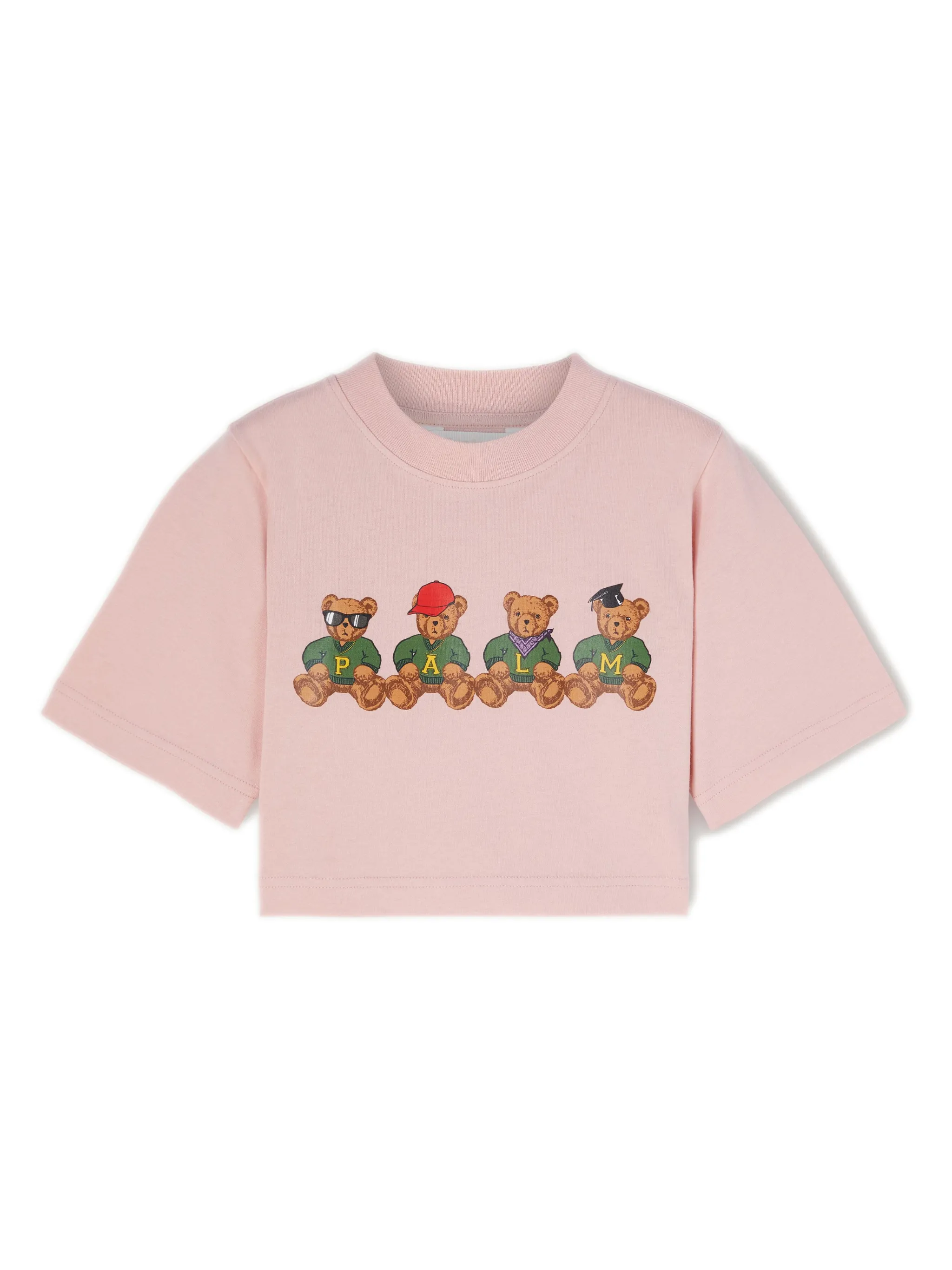 

Укороченная футболка College Bears Palm Angels Kids, розовый