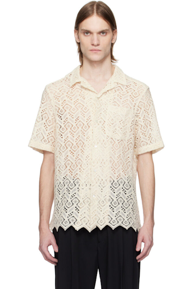 

Бежевая рубашка из хлопкового кружева CMMN SWDN