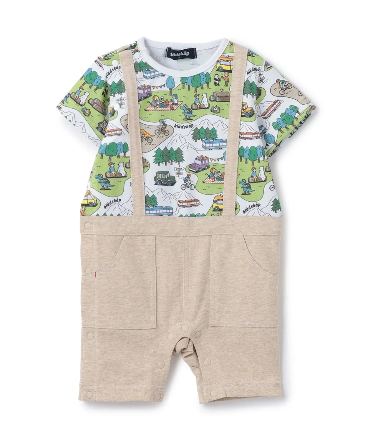 Комбинезон с короткими рукавами и рисунком в стиле пикника