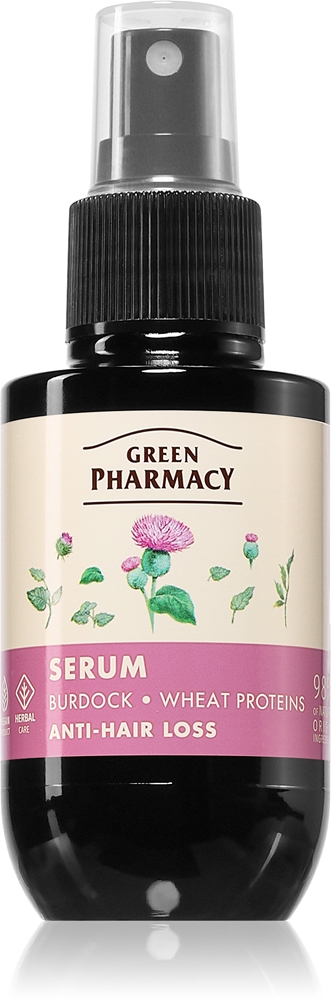 

Сыворотка от выпадения волос с лопухом и протеинами пшеницы Green Pharmacy, 100 мл