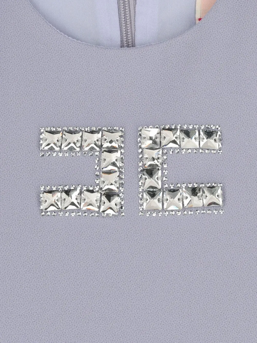 Платье с плиссировкой в виде бриллиантов Elisabetta Franchi Kids, фиолетовый — фото 3