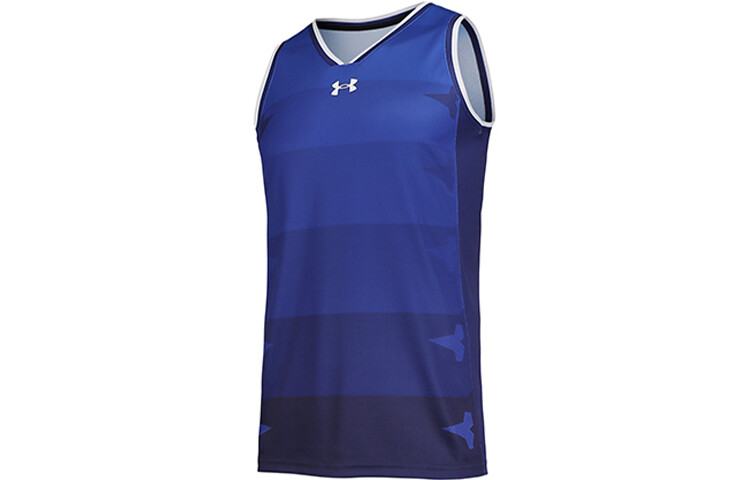 

Баскетбольная майка мужская королевского синего цвета Under Armour, синий