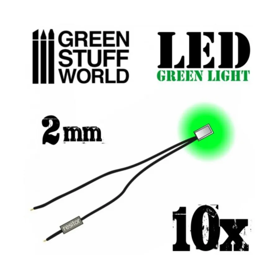 

Светодиоды - зеленые (2 мм), Accessories - Lighting Products (Green Stuff World)
