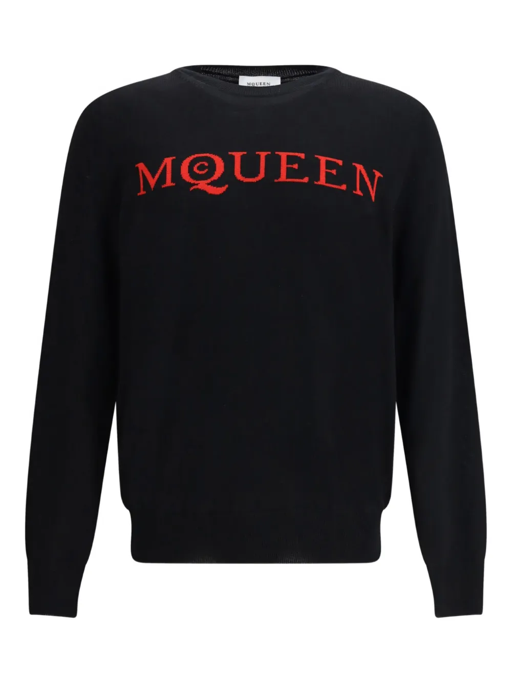 

Свитер с логотипом и круглым вырезом Alexander McQueen, черный