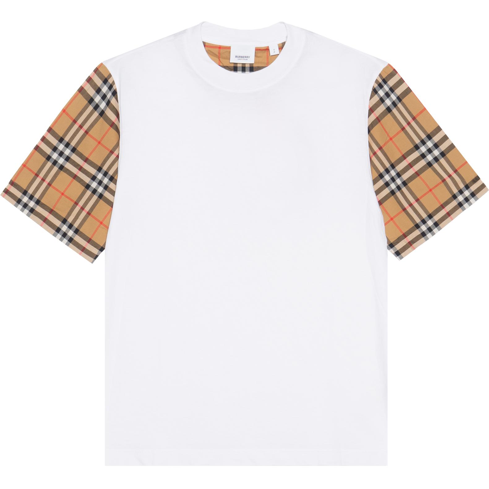 

Футболка с рукавом реглан женская белая Burberry