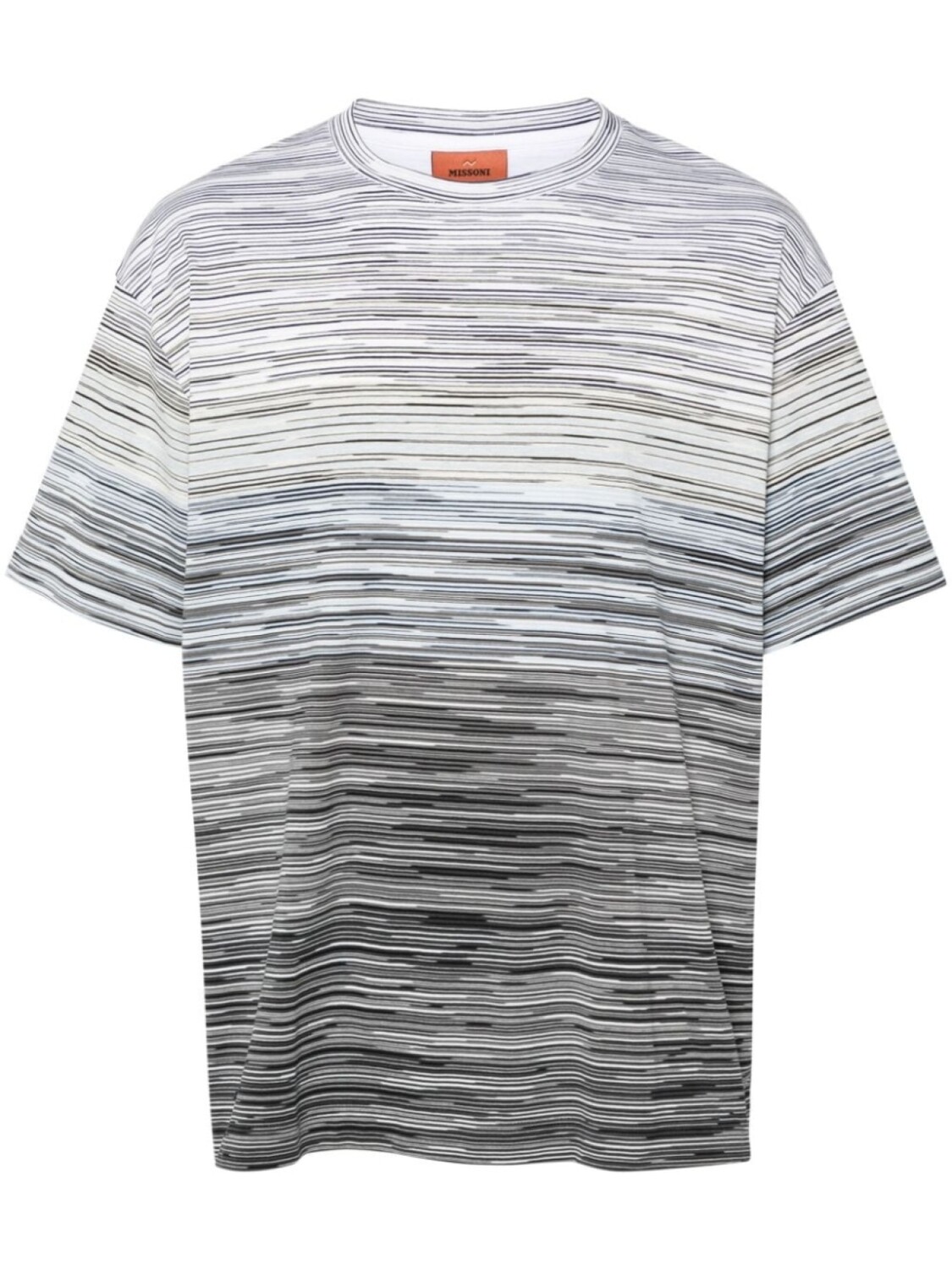 

Missoni полосатая футболка с логотипом, серый