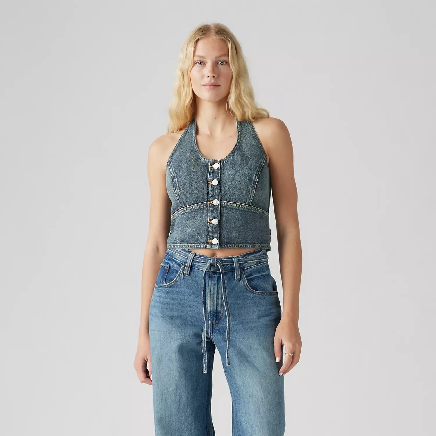 

Топ Janeesah с бретельками на шее Levi's, синий