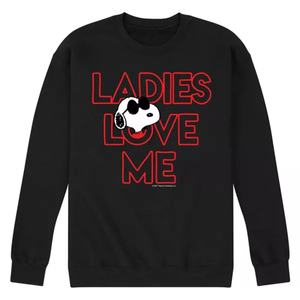 

Мужская флисовая толстовка с солнцезащитными очками Peanuts Ladys Love Licensed Character, черный