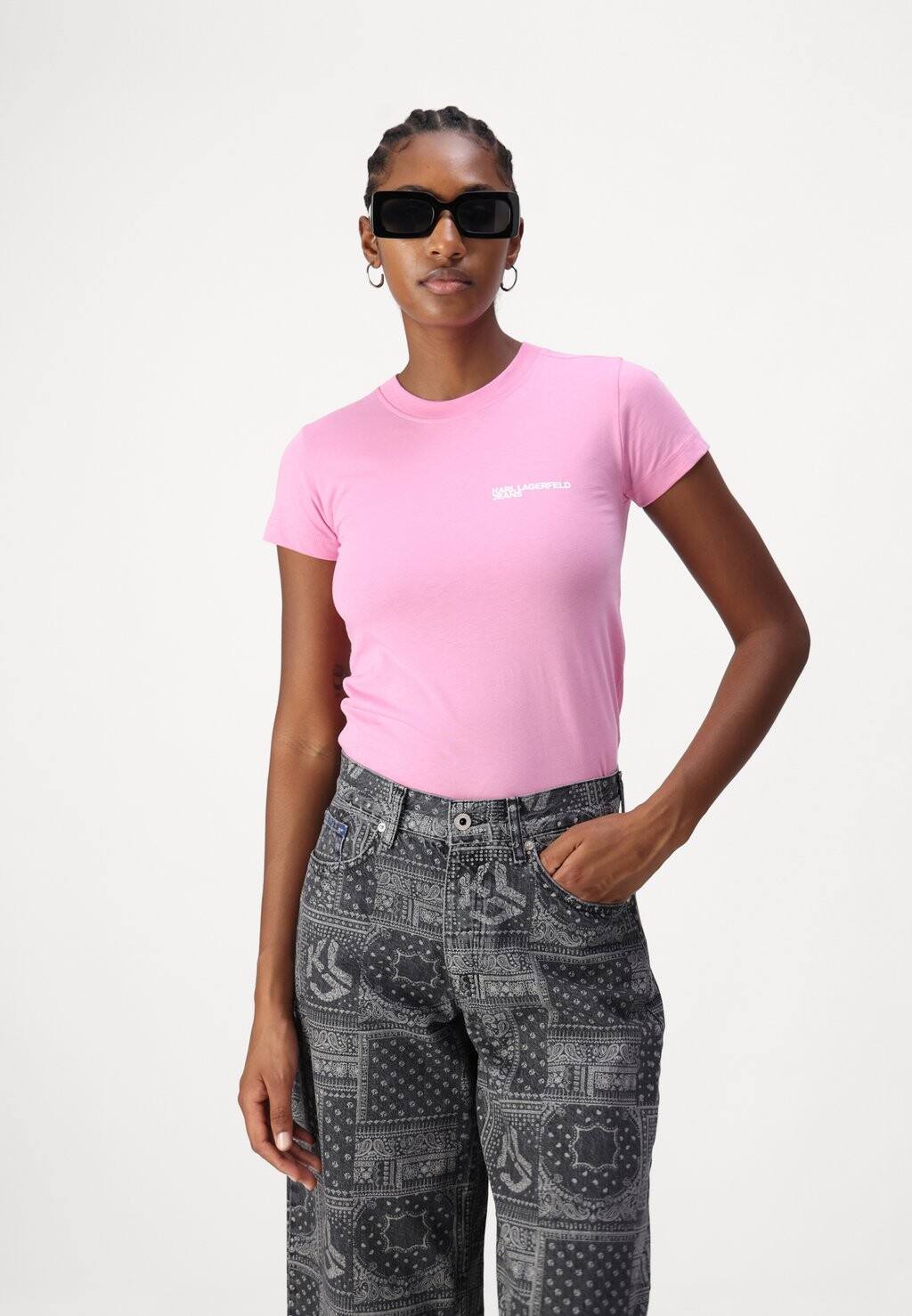 

Базовая футболка TEE Karl Lagerfeld, розовый