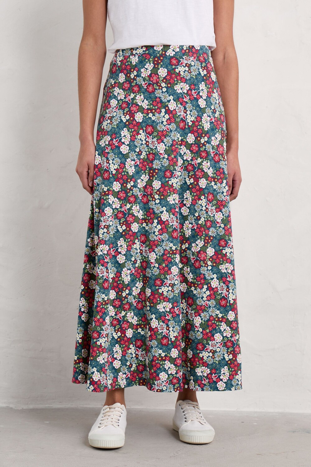 

Юбка с разноцветными розами Seasalt Cornwall, черный