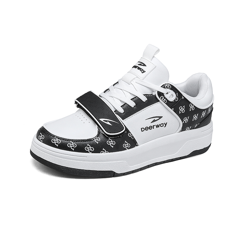 

Нескользящие износостойкие низкие мужские кроссовки DEERWAY, White Black