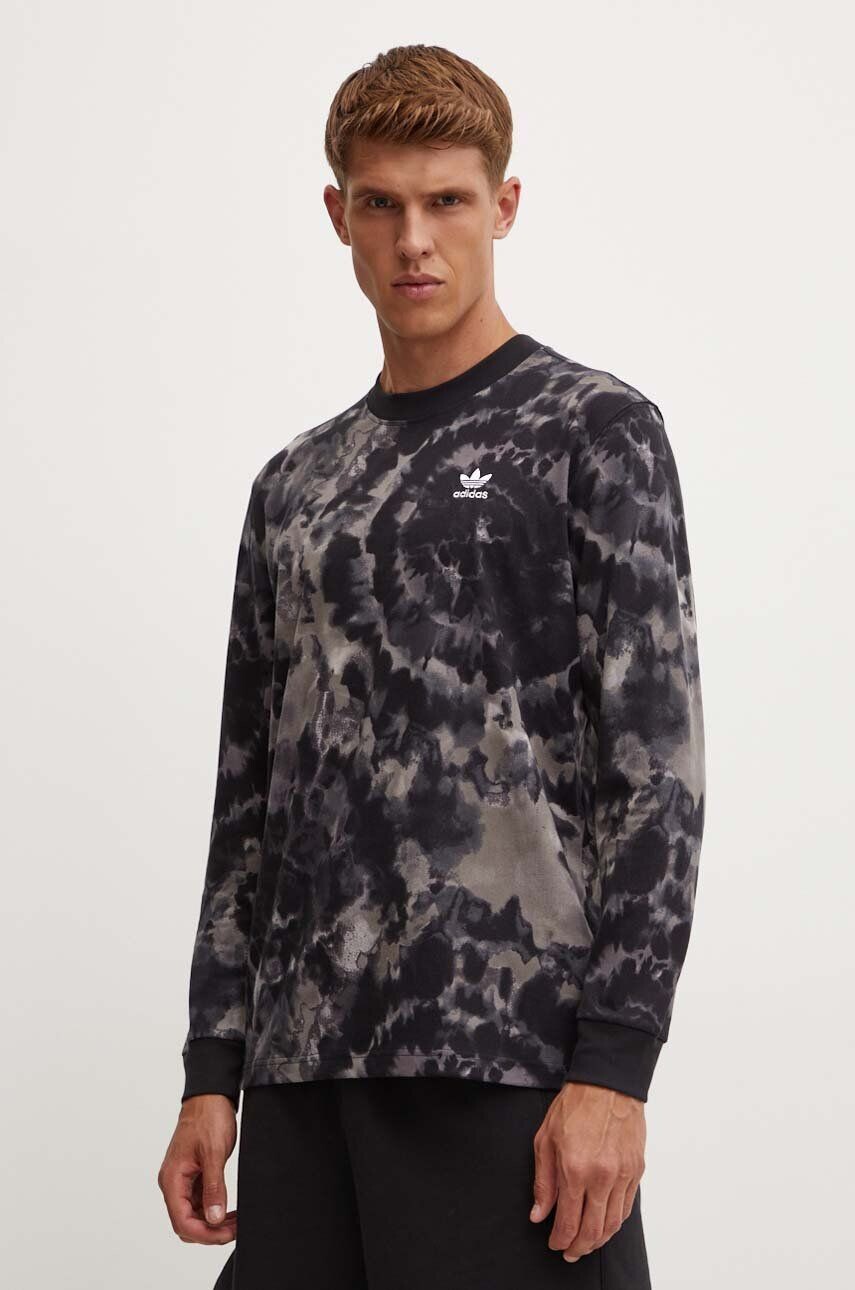 

Хлопковый топ с длинными рукавами adidas Originals, черный
