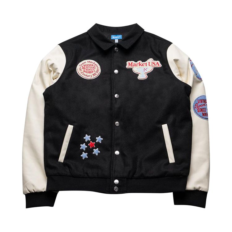 

Куртка Market 1990 Varsity Jacket 'Multicolor', разноцветный, Черный, Куртка Market 1990 Varsity Jacket 'Multicolor', разноцветный