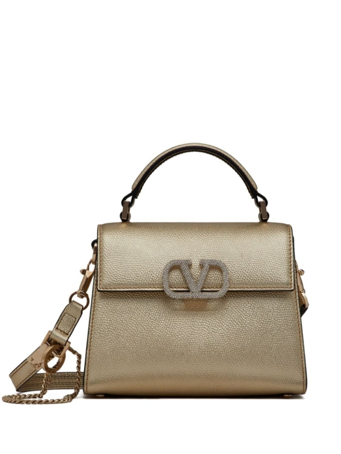 

Valentino Garavani мини-сумка VSling с эффектом металлик, золотистый