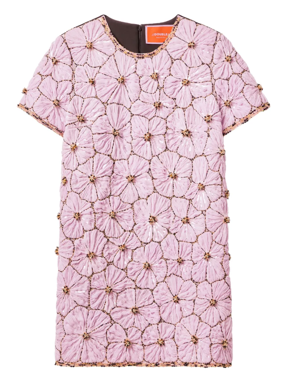 

Платье мини с цветочной вышивкой La DoubleJ, черный