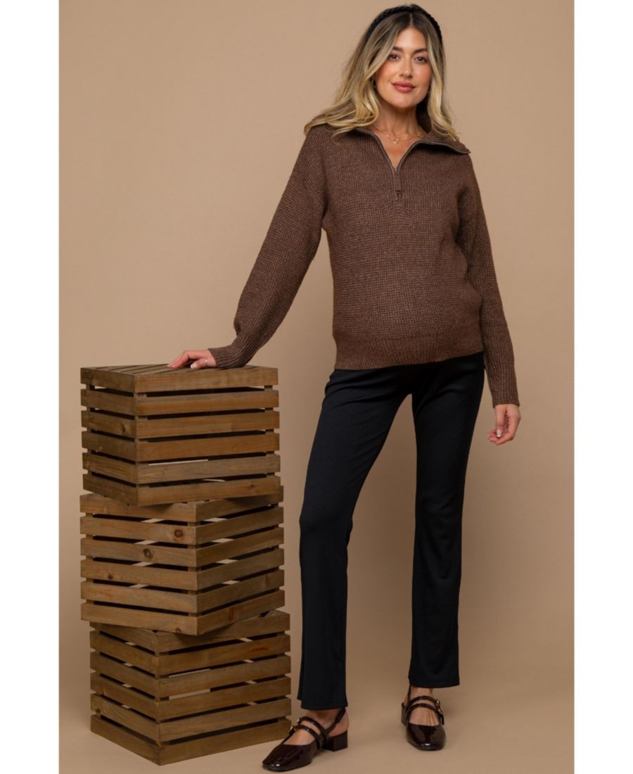 

Черные брюки-клеш для беременных с высокой талией Pinkblush, Black