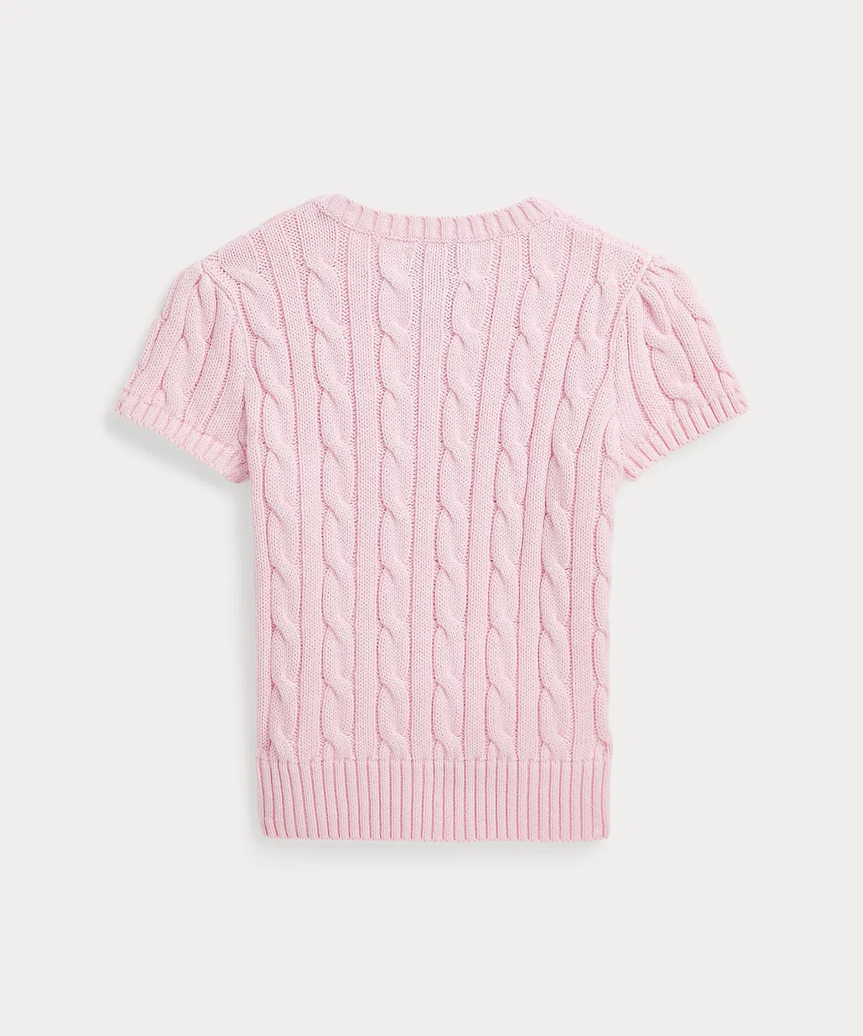 Свитер с коротким рукавом из хлопка Ralph Lauren, розовый — фото 2