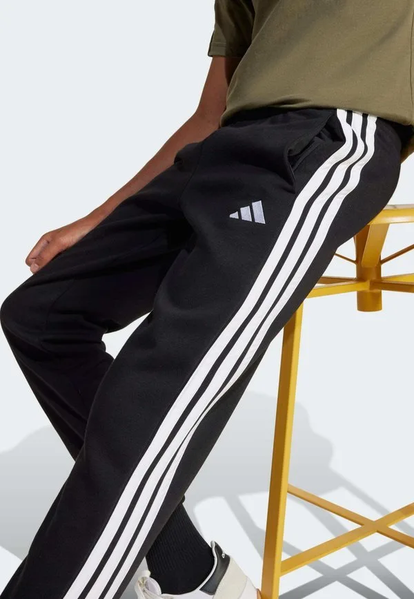 Основные брюки, спортивные штаны для подростков Adidas Performance, Black White — фото 4