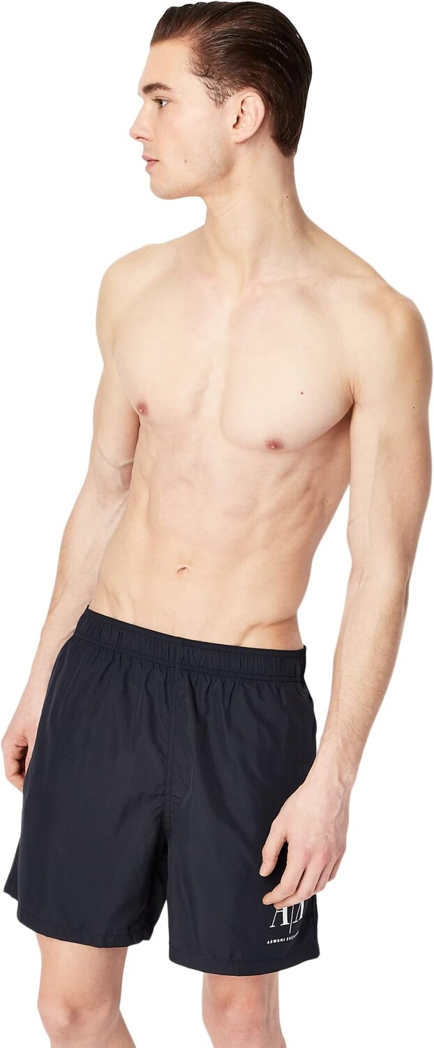 

Боксерский купальник с логотипом AXE Armani Exchange, темно-синий