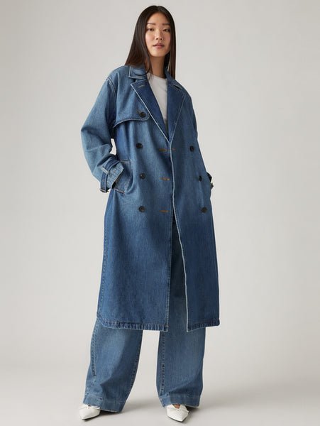 Длинное тренч Levi's, Dark Indigo - Flat Finish