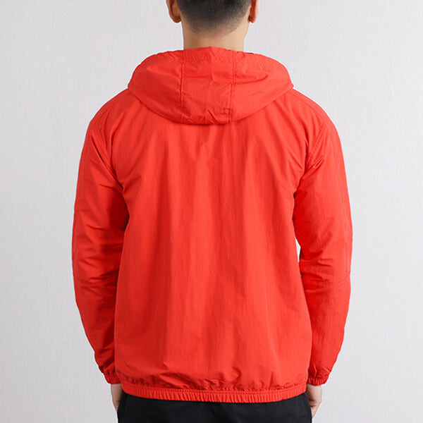 Куртка logo embroidered hooded track jacket red Adidas, красный — фото 4