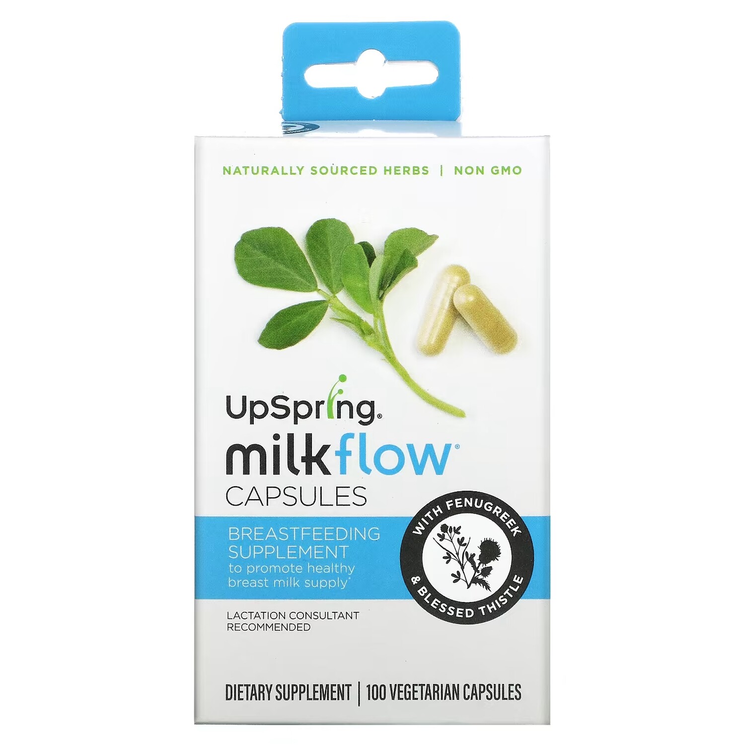 

Пажитник и чертополох UpSpring Milkflow, 100 вегетарианских капсул