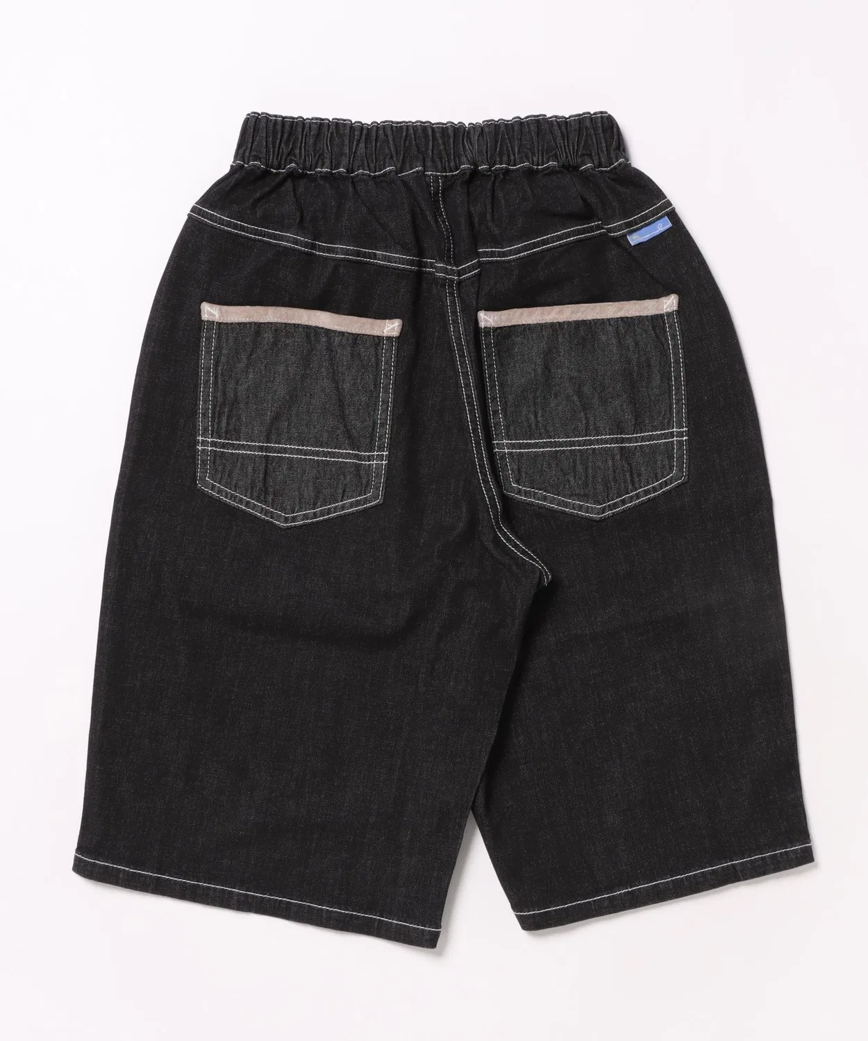 Детские джинсовые шорты 5-карманные, stretch denim, чёрные — фото 4