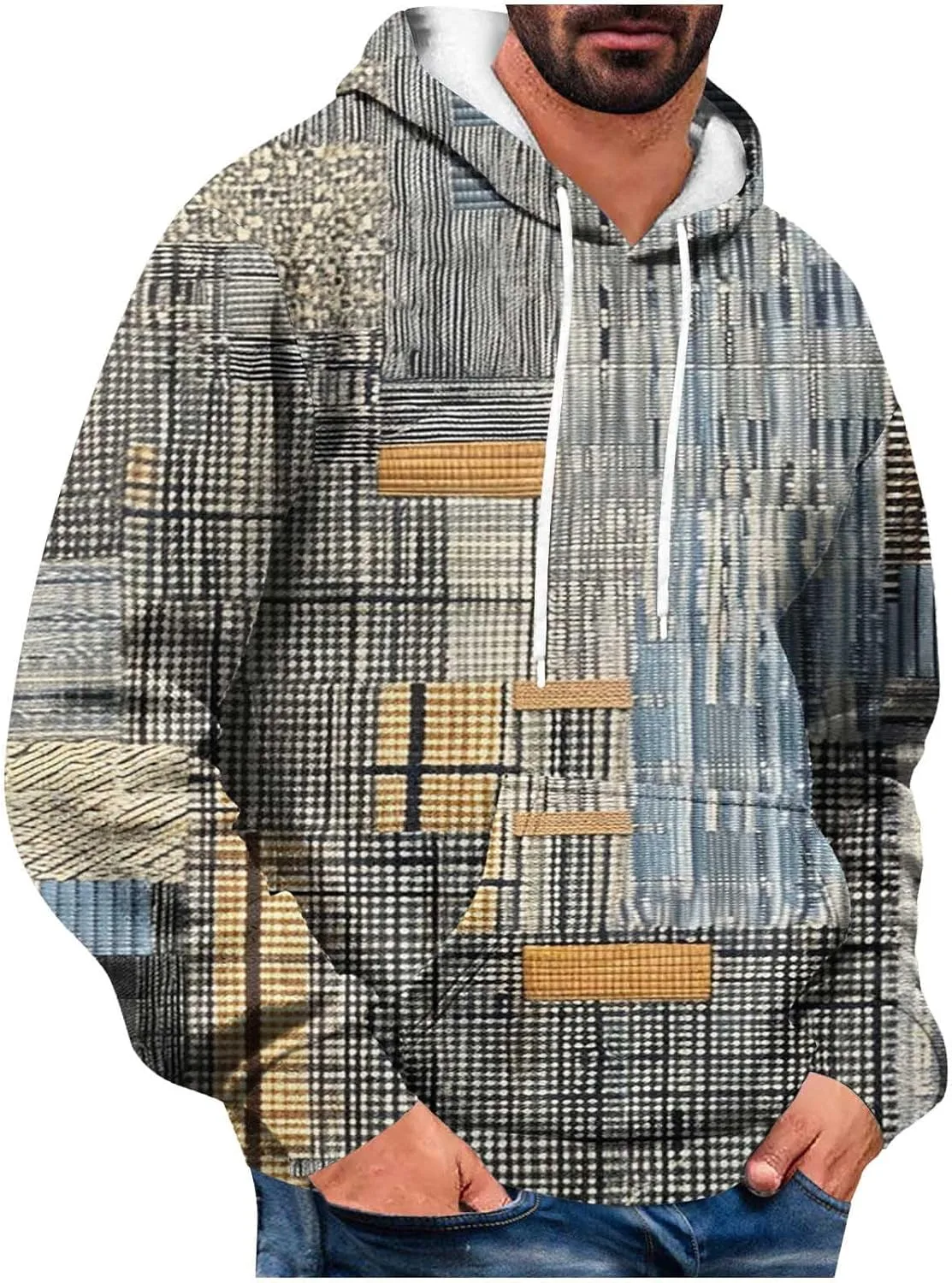 

Мужская толстовка с капюшоном, зимняя мода, принт, свободный крой Olivcker