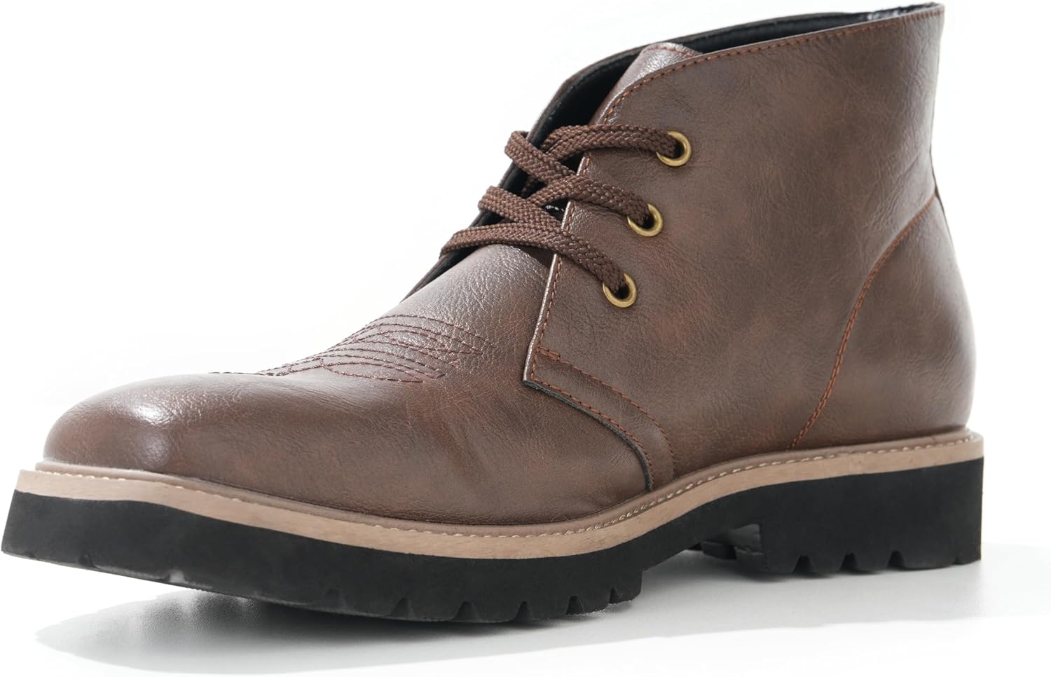 

Мужские легкие ботинки-чукка с квадратным носком, на шнуровке, в стиле «дезерт», повседневные ботинки для мужчин, ковбойские ботинки в стиле вестерн с эффектом памяти Winbird, Coffee Bean