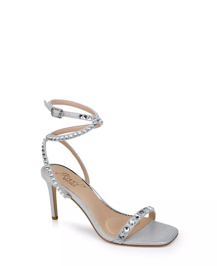 Женские вечерние сандалии Hosana Jewel Badgley Mischka, серый