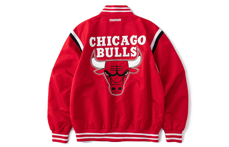 

Nba X бейсбольная куртка унисекс Bull Red Starter, цвет Bull Red