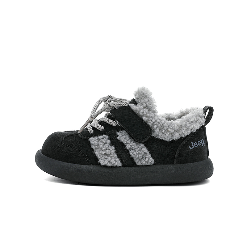 

Кожаные детские хлопковые кроссовки Slip Resistant Abrasion Resistant Jeep, черный