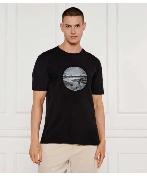 

Футболка с графическим принтом Heritage Regular fit Boss Green, черный