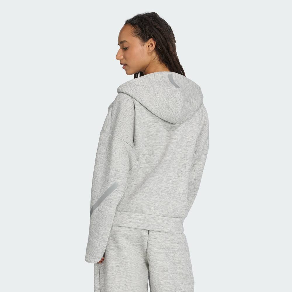 Толстовка ZNE Premium на молнии Adidas, gray — фото 2