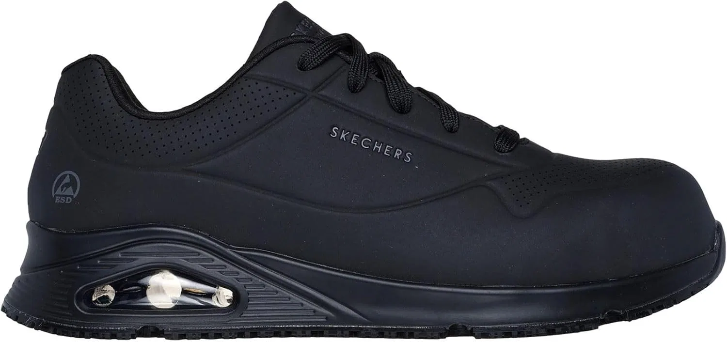Мужские кроссовки Skechers UNO Sr - Doltin Comp Toebau, Black Synthetic — фото 2