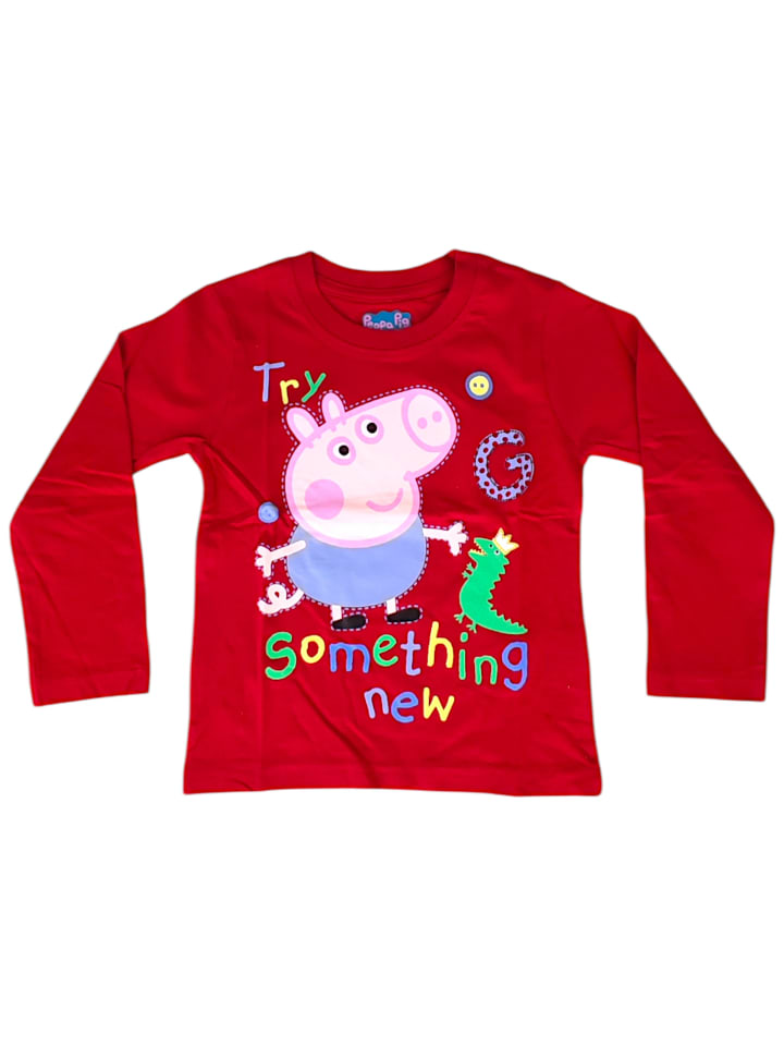 

Рубашка с длинным рукавом Peppa Pig, темно-красный