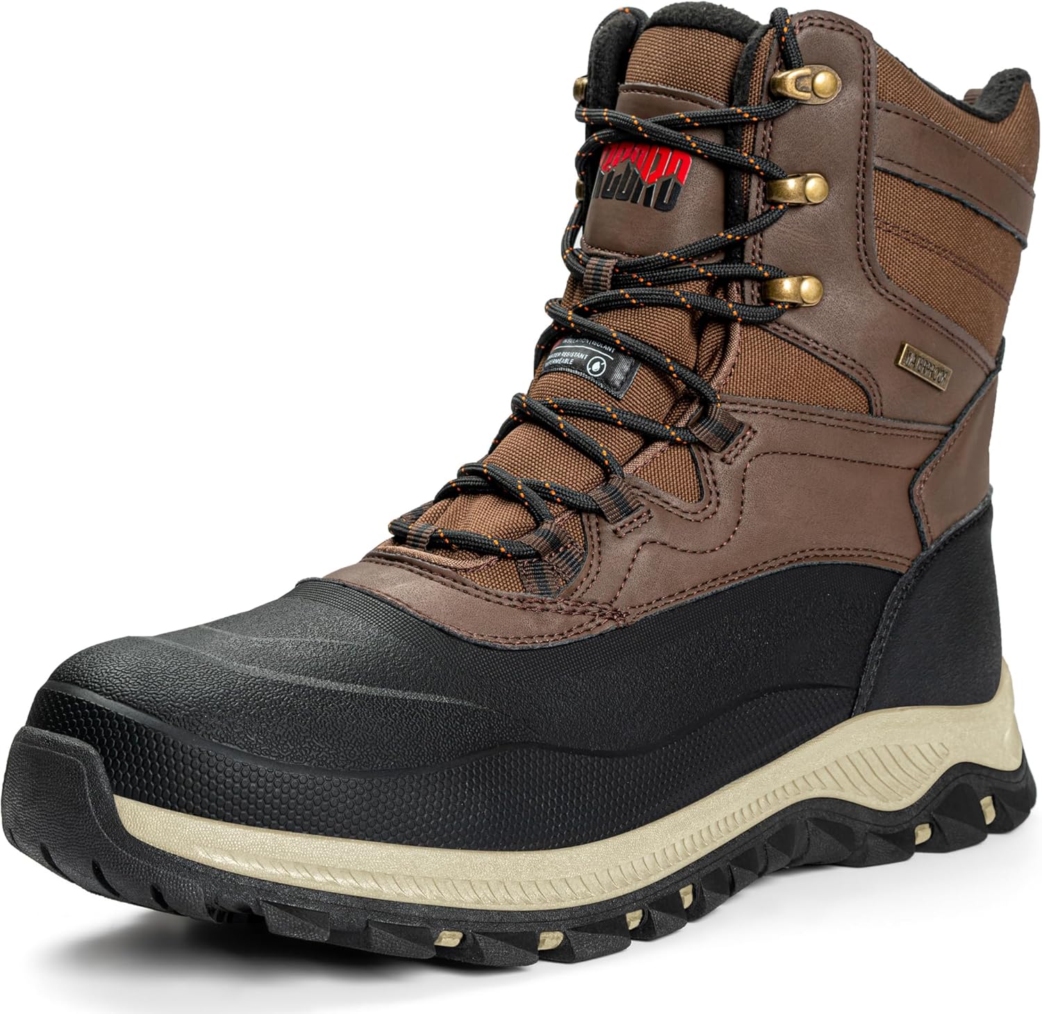 

Сапоги R CORD для мужчин, водонепроницаемые утепленные зимние сапоги, зимняя обувь для мужчин, походные ботинки с высокой тягой, тактические военные мужские ботинки, коричневый