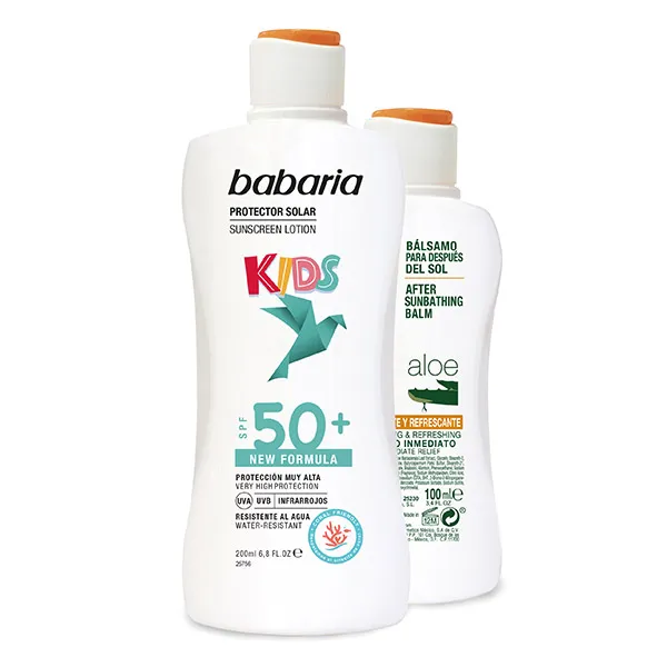 

Детский солнцезащитный крем Spf 50+После загара Pack Solar Babaria, 300 ml