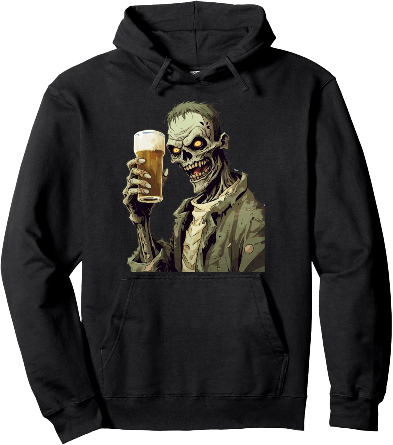 

Худи с изображением зомби на Хэллоуин, пьющих пиво Zombie Costumes, черный