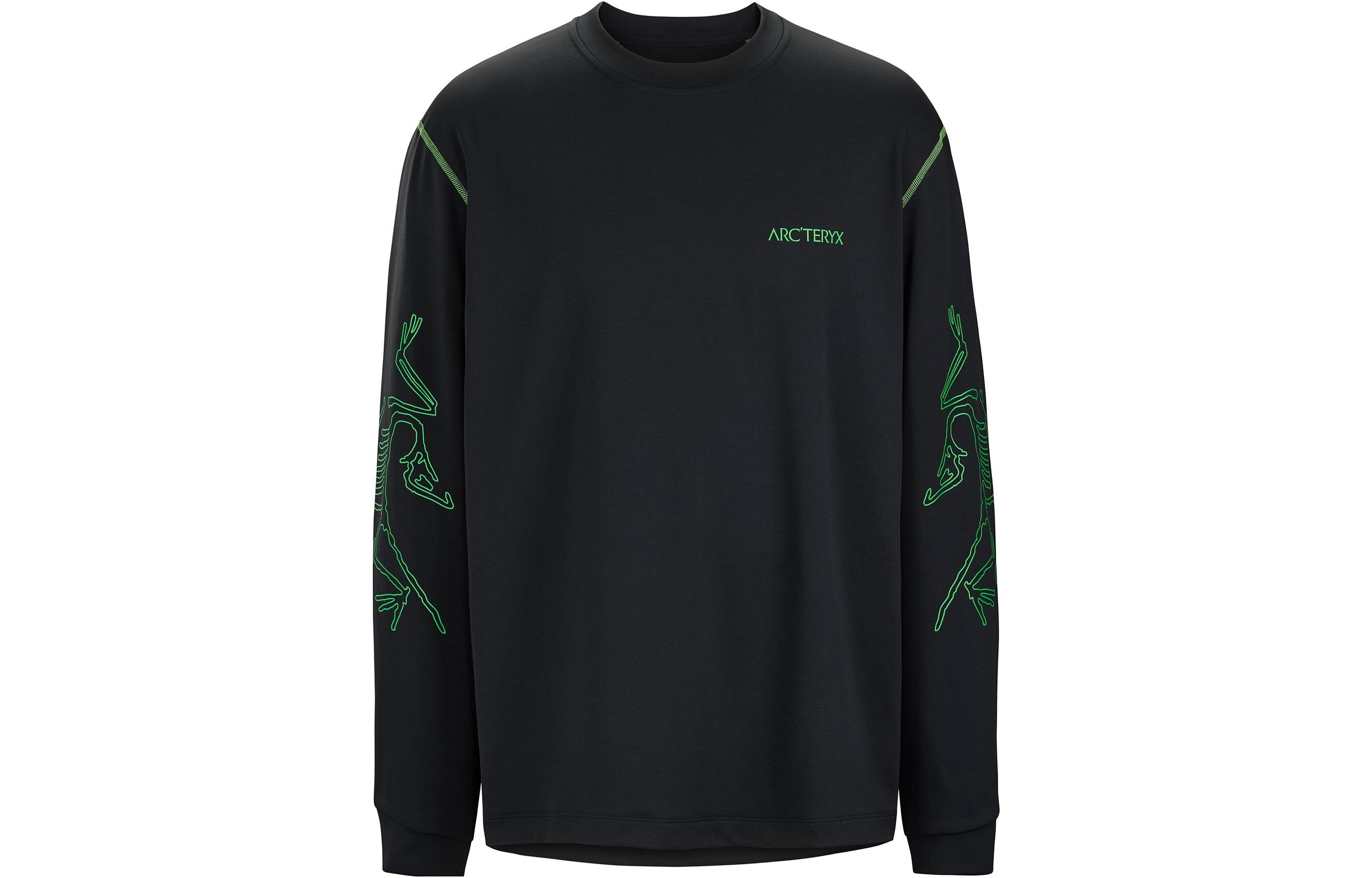 Футболка Arc'teryx Copal Bird с длинным рукавом, цвет Grass Green/Portal — фото 3
