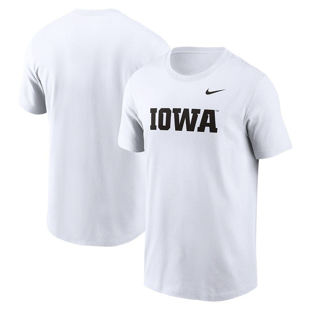

Мужская белая футболка Nike Iowa Hawkeyes Primetime Evergreen с надписью, цвет Iwa White