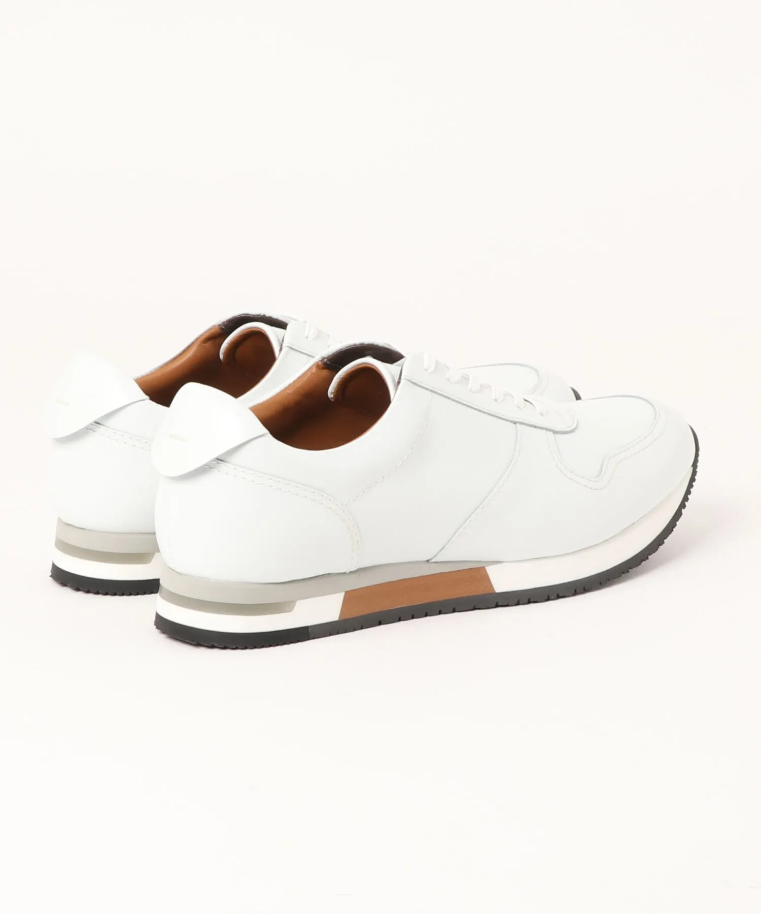 Мужские кроссовки из натуральной кожи 3E ASICS WALKING RUNWALK белые — фото 2