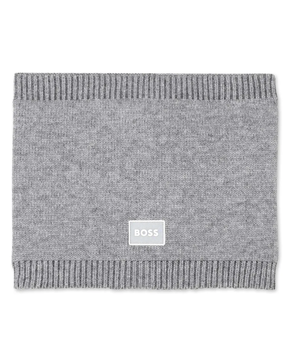 

Детский серый шарф из полиэстера BOSS Kidswear